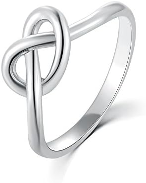 LR Accessory 9K White Gold Infinity Love Ring, Women / Girl Fashion Jewelry