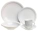 Mikasa White Cliff 20-Piece Dinnerware Set, Service for 4