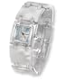 Boma Large Sterling Silver Square Link Watch (size: 7)