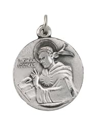 CleverEves 14K Yellow Gold 18.00 mm Saint Thomas Aquinas Medal
