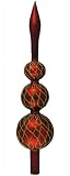 Matte Burgundy Finial Vintage Glass Christmas Tree Topper 13