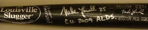 Mike Lowell Signed Game Used 2009 ALDS Boston Red Sox Bat - MLB Game Used