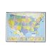 American Map 715707 Heritage full-color laminated u.s. political map, black metal frame, 51w x 35h