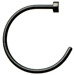 20 Gauge 3/8" Black Anodized Titanium Nose Hoop