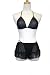 How To Measure Bra Sizes : Exposed by Magic Silk Wavy Line Mesh Queen Bra/Skirt and G-String Set, One Size Queen, Black