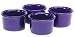 Chantal Ceramic 1-Cup Ramekins, Set of 4, Cobalt Blue