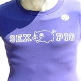 Hotpuppy Sex Pig t - LTD EDITION in Navy with grey imprint in size XL