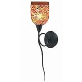 Fantasia Belle Small Shade Wall Sconce-Klimt Amber by Oggetti Luce