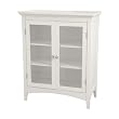 Elegant Home Fashions Madison Avenue Collection Shelved Double-Door Floor Cabinet, White