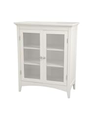 Furniture: Elegant Home Fashions Madison Avenue Collection Shelved Double-Door Floor Cabinet, White - Elegant Home Fashions