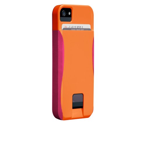 Case-Mate 日本正規品 iPhone5 POP! ID Case, タンジェリンオレンジ/リップスティックピンク 【カードホルダーつき ハイブリッド・ハードケース】 CM022412