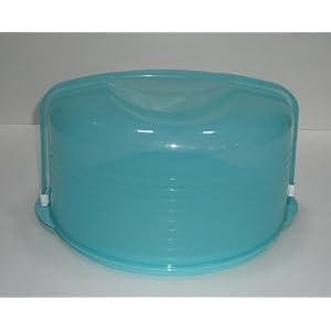 Tupperware Round Cake Taker in Carribean Blue by Tupperware