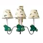 4 Arm Wooden Frog & Block Chandelier