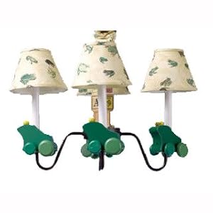 4 Arm Wooden Frog and Block Chandelier by Yessica's