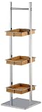 Zeller 18602 Bad-Regal, Bamboo/Chrom / 27.5 x 21.5 x 79.5