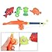 Dolphin Shaped Handle Telescoping Fish Rod Children Fishing Toy