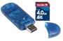 BlueProton Bundle: Sandisk 4GB Secure Digital SD HC Memory Card(SDSDB-4096, bulk) & USB 2.0 Card Reader Writer (Blue)