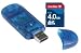 Sandisk 4GB Secure Digital SD HC Memory Card(SDSDB-4096, bulk) & BlueProton USB 2.0 Card Reader Writer (Blue)