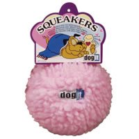 Dogit Fleece Dog Toy Ball Medium 4 inch Assorted Colors