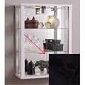 H�ngevitrine Meike schwarz Hochglanz mit Spiegelr�ckwand und Beleuchtung
