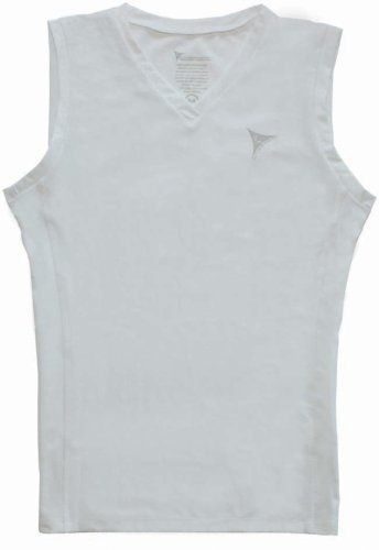 Linebreak Mens Compression V-Tank White XXLarge