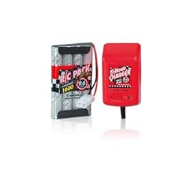 Radio Shack R C Max 9.6v 1600 mAh Ni-MH Battery Pack and Ni-MH Ni-Cd Charger by Radio Shack