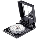 Brunton 27 LU Compact Pin-On Mirrored Compass With Luminous Points and Sun Watch by 