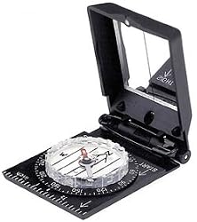Brunton 27 LU Compact Pin-On Mirrored Compass With Luminous Points & Sun Watch