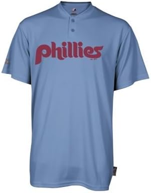 PHILADELPHIA PHILLIES MLB Cooperstown Collection Retro "Cool Base" Two-Button Replica Baseball Jersey ADULT 2XL