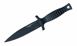 Smith & Wesson H.R.T. Boot Knife, Stainless, Black Blade, Plain, Leather Sh
