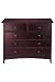 Hawthorne 3+2 Drawer Chest 31"hx37"w Dark Cherry