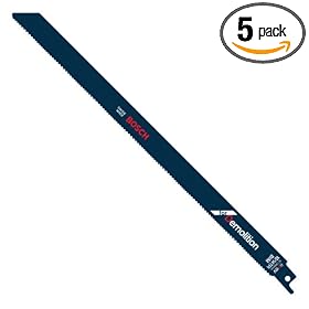 Bosch RD12 Volt 12-Inch 10/14T Demolition reciprocating Saw Blades - 5 Pack