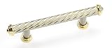 Laurey 76mm Capri Pull- brushed satin nickel & gold