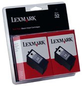 Lexmark #32 Black Print Cartridge Twin Pack (18C0533 )