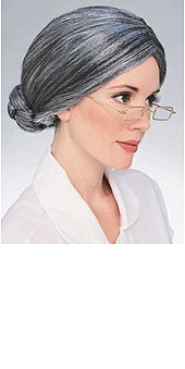 Rubies Costume Co Deluxe Old Lady Costume Wig Grey