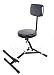 Musicians Seat Drum Throne Piano Bench Guitar Stool Chair Back Rest Keyboard image 3