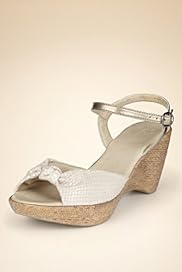 Peep Toe Bow Wedge Sandals