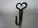 Wrought Iron Hook - Small Split Heart -Hand Made
