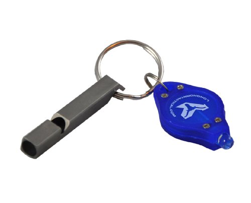 NiteCore NWS10 120 dB Titantium Loudest Survival Emergency Whistle with Bonus Lumentac Keychain Light