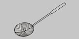 BLACK Kull Skimmer for Swabian Spaetzle / Pasta / Noodles - STAINLESS STEEL