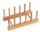 12 Standing Natural Wood + Dowel Plate Stand