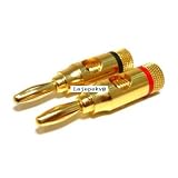 1 PAIR OF High-Quality Copper Speaker Banana Plugs - Open Screw Type [JX74047]