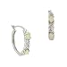 Sterling Silver .925 Simulated Fiery Opal Genuine Diamond Accent Stone Oval X Shape Pattern Hoop Earrings
