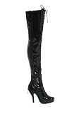 4 1/2 Inch Heel Lace Up Thigh High Boot With Full Inner Zipper
