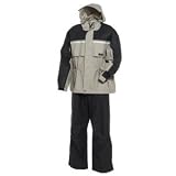New High Quality Onyx 9040 Adult PVC/Nylon Rainsuit - Large Stone/Black