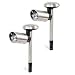 2 x STAINLESS STEEL SOLAR SPOT LIGHTS