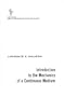Introduction to the Mechanics of a Continuous Medium