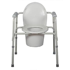 Medline Deluxe 3-in-1 Steel Commode Toilet Safety Rails