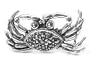 Sterling Silver Vintage Style Marcasite Crab Pin Brooch