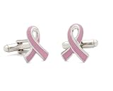 Pink Awareness Ribbon Cufflinks